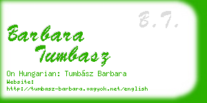 barbara tumbasz business card