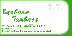 barbara tumbasz business card